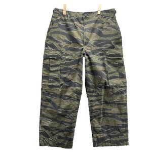 Genuine Gear Army Camo Cargo Pants Men M-L Crop Baggy Gorpcore Hunt Workwear Y2k